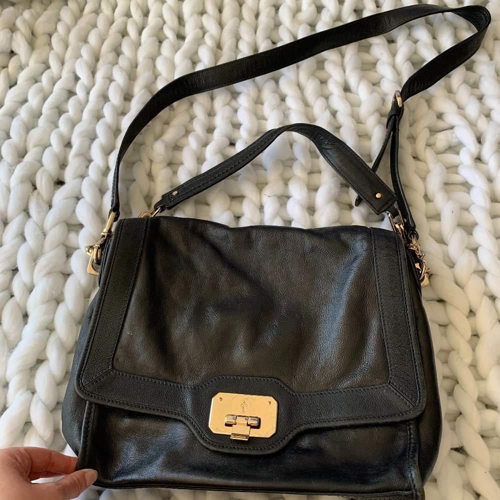 Cole Haan black leather bag- crossbody